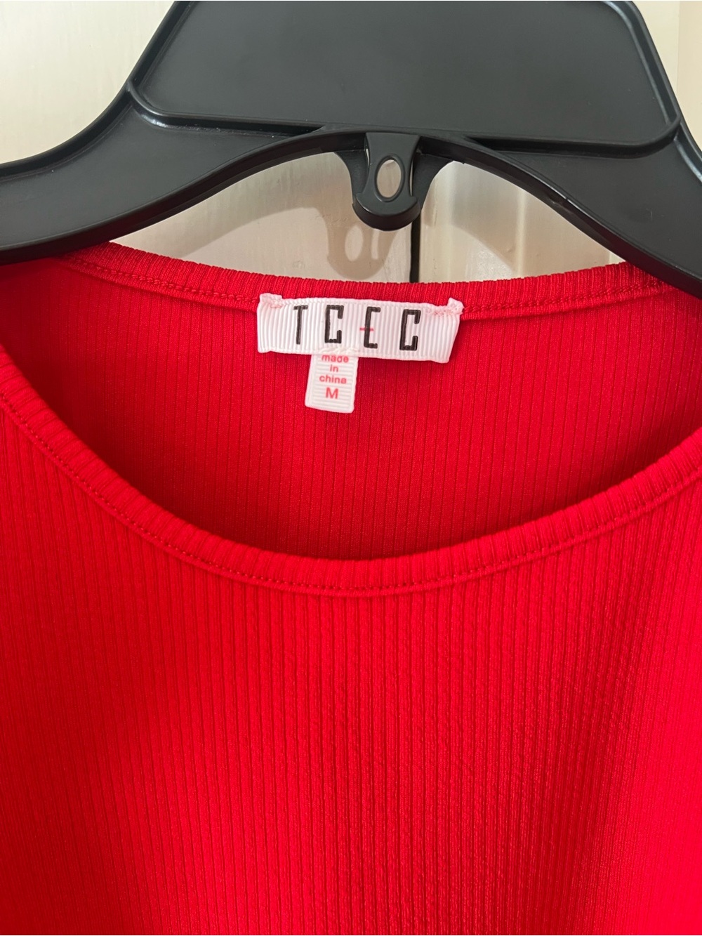 TCEC Red Ruffle-Sleeve Women's Top - Picture 2 of 2